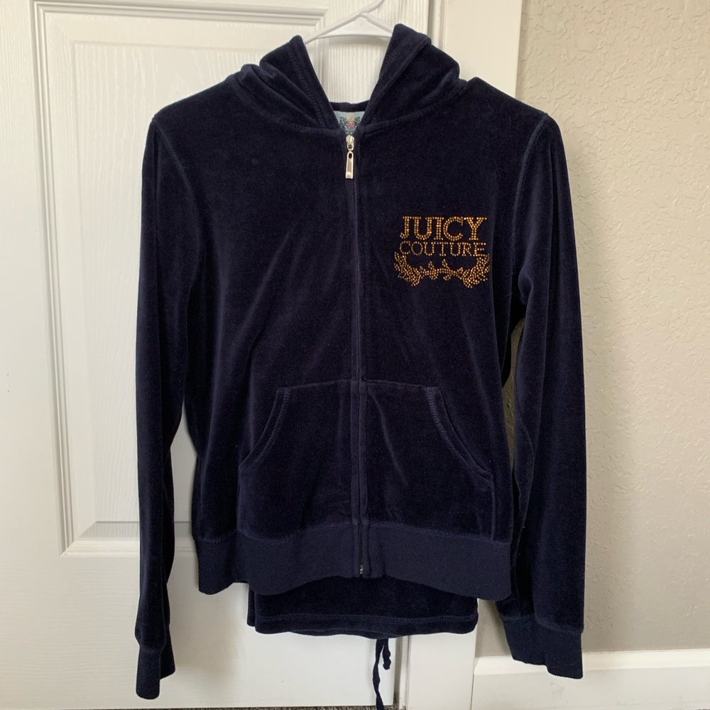 Super Cute juicy couture navy blue and gold set. Size M